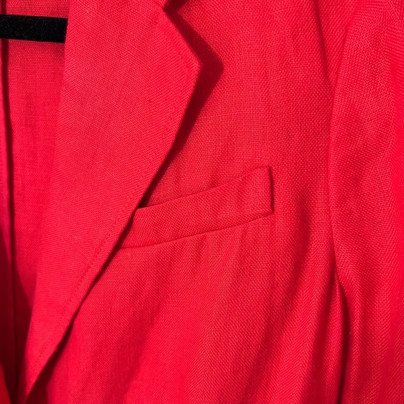 Lauren Ralph Lauren Womens 100% Linen Blazer Jacket Single‎ Breasted Size 8 EUC - Picture 4 of 15